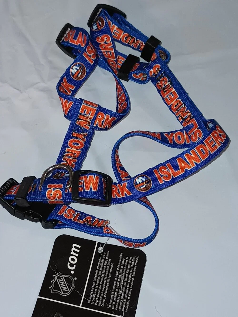 NEW NY Islanders NHL 3/4 Inch Wide Adjustable Dog Harness XS